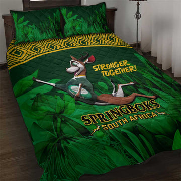 South Africa Rugby Quilt Bed Set Go Bokke World Cup Champions History LT14