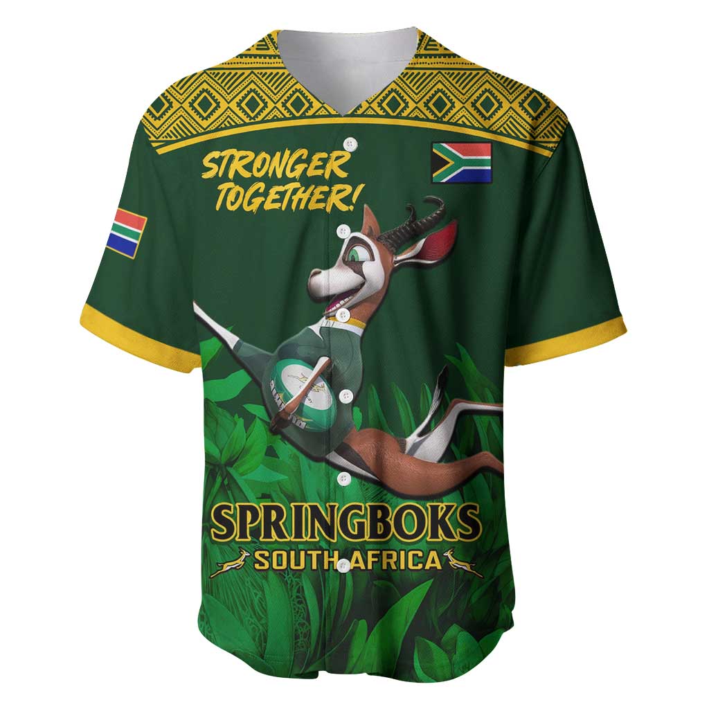 Custom South Africa Rugby Baseball Jersey Go Bokke World Cup Champions History LT14