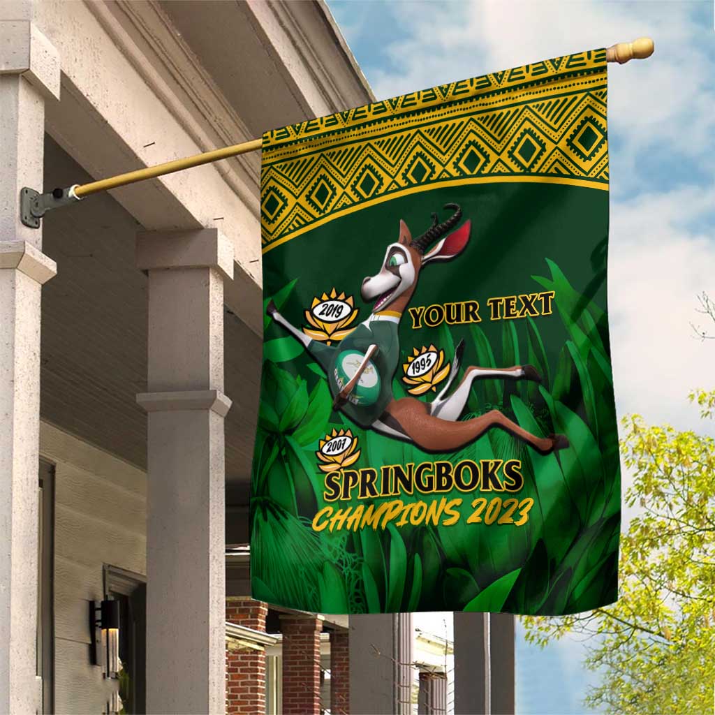 Custom South Africa Rugby Garden Flag Go Bokke World Cup Champions History LT14