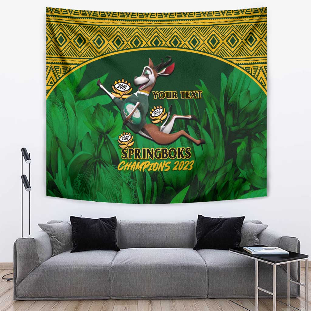Custom South Africa Rugby Tapestry Go Bokke World Cup Champions History LT14