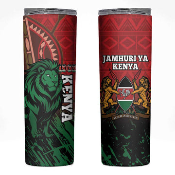 Kenya Independence Day Skinny Tumbler Jamhuri ya Kenya 1963 - African Pattern LT14