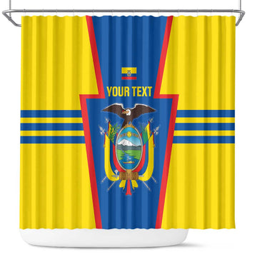 Custom Ecuador Football Shower Curtain Vamos La Tricolor LT14