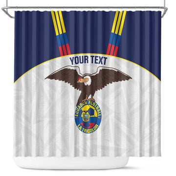 Custom Ecuador Football Shower Curtain La Tri Go Champions Condor Style LT14