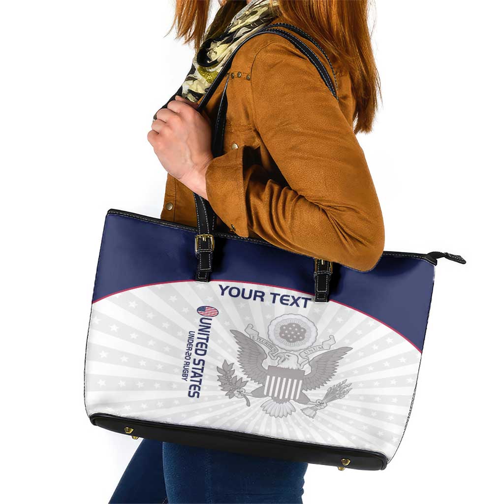 Custom United States Rugby Leather Tote Bag 2024 Go Champions Eagles LT14