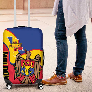Moldova Independence Day Luggage Cover August 27 One People One Nation LT14