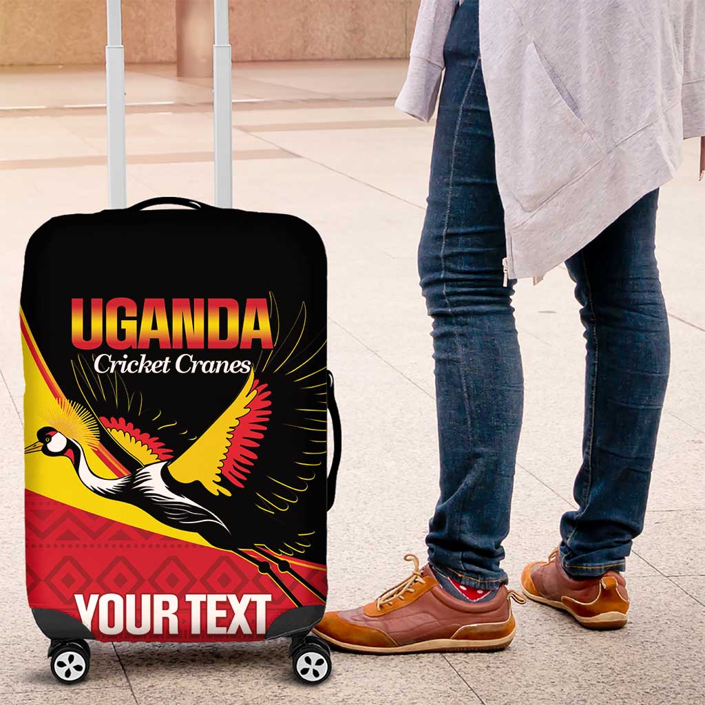 Custom Uganda Cricket Luggage Cover Go Cranes African Pattern LT14