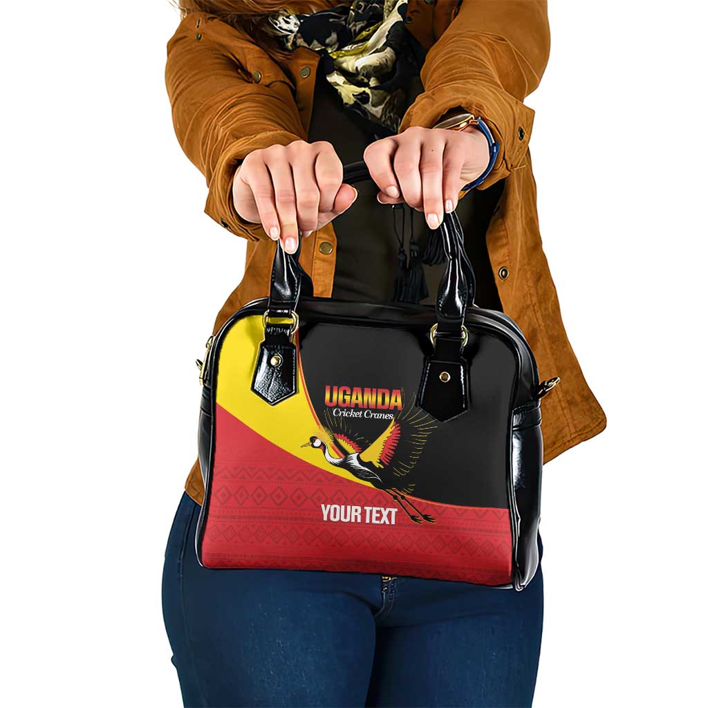 Custom Uganda Cricket Shoulder Handbag Go Cranes African Pattern LT14