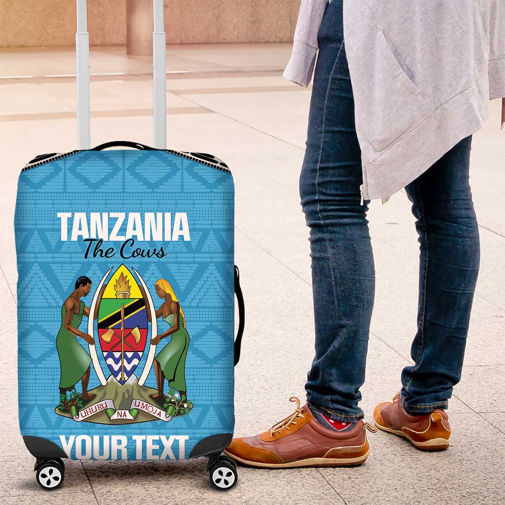 Custom Tanzania Cricket Luggage Cover Go Cows Sporty African Pattern LT14
