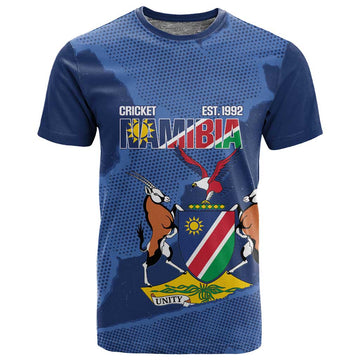 Afro Cricket Namibia Custom T shirt Go Eagles Est 1992 LT14