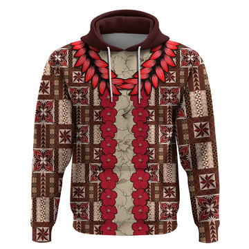 Samoa Siapo Hoodie Tapa Pattern Mix Ula Fala Hibiscus LT14