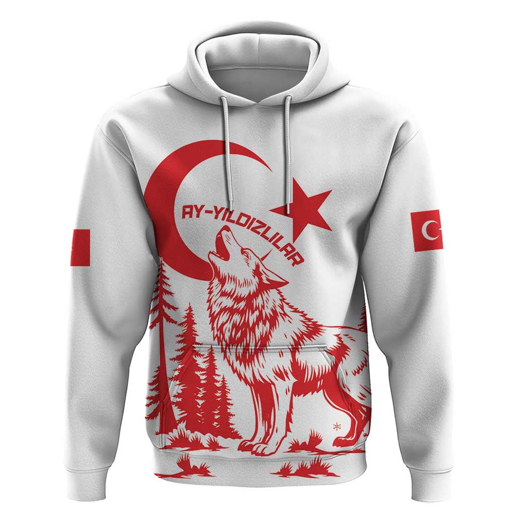 Custom Turkey Football Hoodie Turkyie Wolf With Crescent-Stars LT14