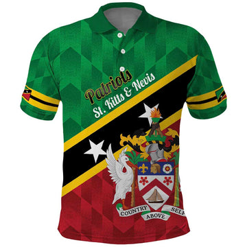 Custom Saint Kitts and Nevis Cricket Polo Shirt Go Champions Patriots LT14