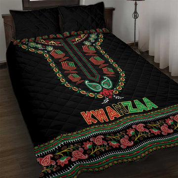 Afro-American Kwanzaa Quilt Bed Set Dashiki Mix Paisley Pattern LT14