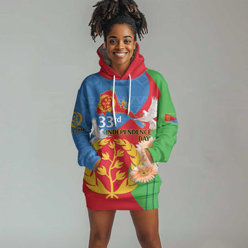 Eritrea Independence Day Hoodie Dress Eritrean Olive Branches 33rd Anniversary LT14