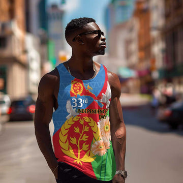 Eritrea Independence Day Men Tank Top Eritrean Olive Branches 33rd Anniversary LT14