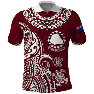 Custom Mangaia Cook Islands Polo Shirt Polynesian Sea Turtle LT14