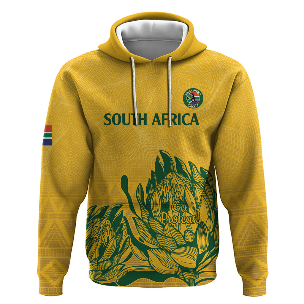 Custom South Africa Cricket Hoodie 2024 African Pattern Go Proteas LT14
