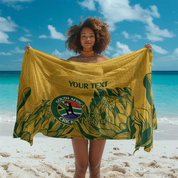 Custom South Africa Cricket Sarong 2024 African Pattern Go Proteas LT14