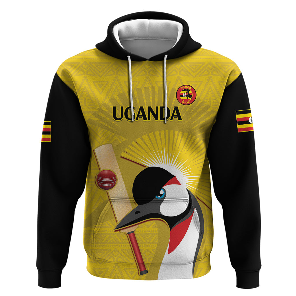 Custom Uganda Cricket Hoodie Ugandan Grey Crowned Crane LT14