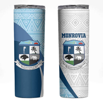Afro Liberia Monrovia Capital Skinny Tumbler African Pattern Curves Style LT14