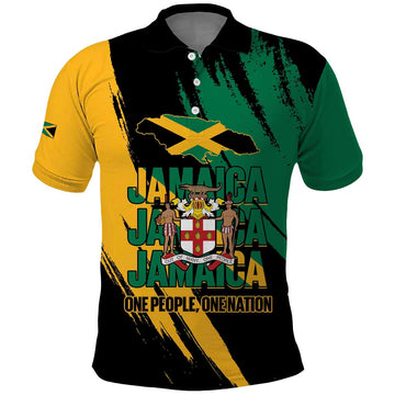 Jamaica Independence Day Polo Shirt One People One Nation LT14