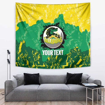 Custom Afro Jamaica Cricket Tapestry Go Champions Tallawahs Grunge Style LT14