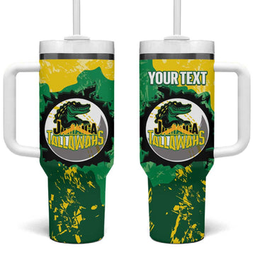 Custom Afro Jamaica Cricket Tumbler With Handle Go Champions Tallawahs Grunge Style LT14