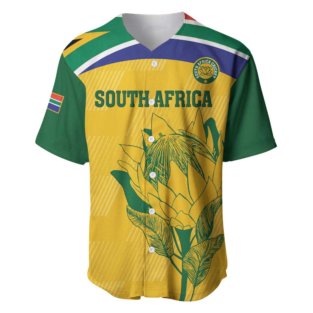 Custom South Africa Cricket Baseball Jersey Go Champions World Cup Proteas LT14