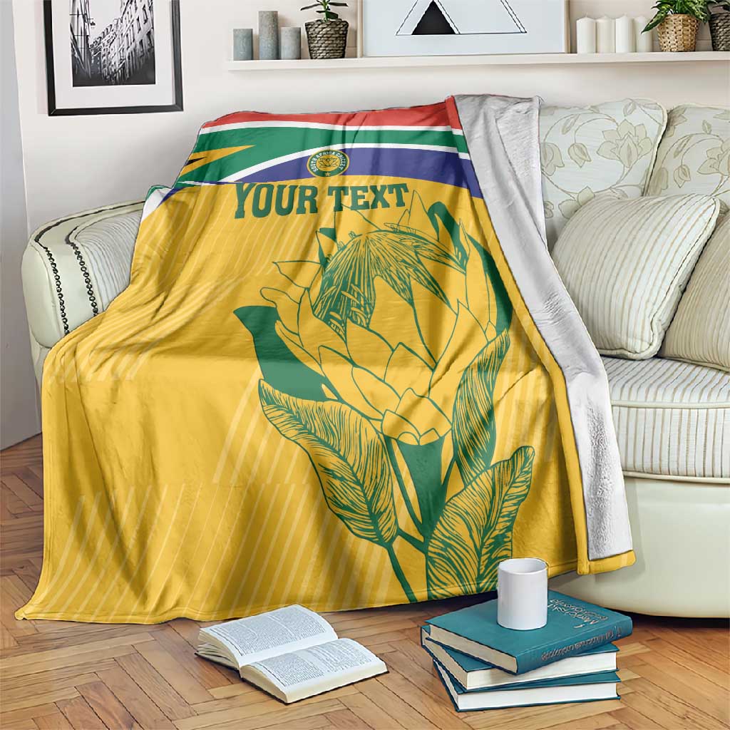 Custom South Africa Cricket Blanket Go Champions World Cup Proteas LT14