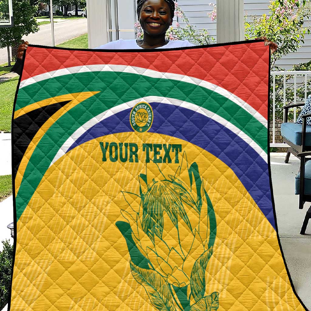 Custom South Africa Cricket Quilt Go Champions World Cup Proteas LT14