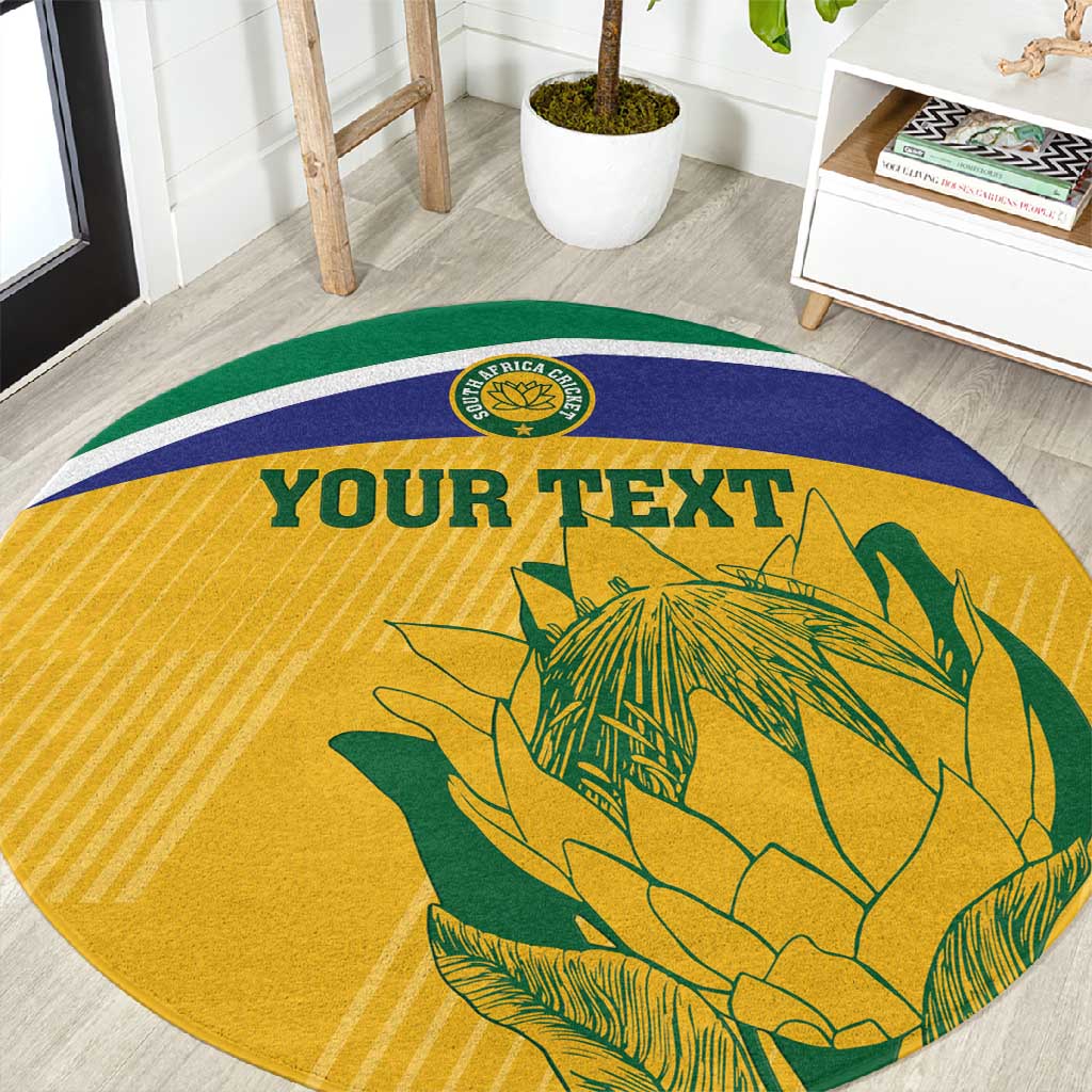 Custom South Africa Cricket Round Carpet Go Champions World Cup Proteas LT14