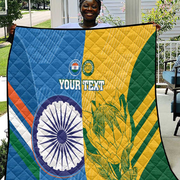 Custom India And South Africa Cricket Quilt 2024 Together Dynamic Version LT14