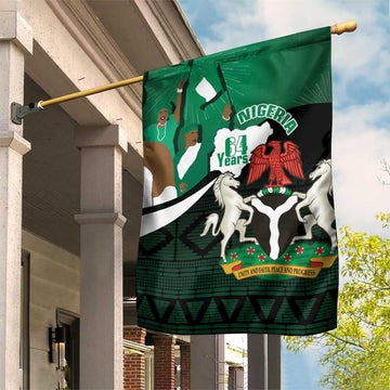 Nigeria Independence Day Garden Flag Happy 64 Years Of Anniversary African Pattern LT14