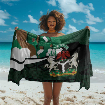 Nigeria Independence Day Sarong Happy 64 Years Of Anniversary African Pattern LT14