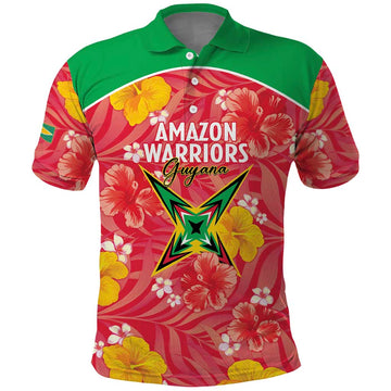 Custom Guyana Cricket Polo Shirt 2025 Go Amazon Warriors Tropical Style LT14