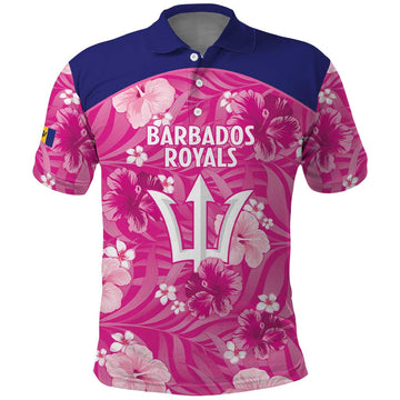 Custom Barbados Royals Cricket Polo Shirt 2025 Go Tridents Tropical Style LT14