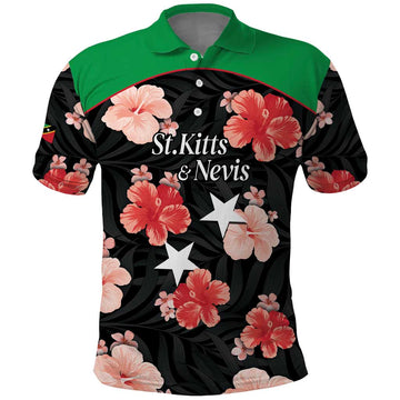 Custom Saint Kitts and Nevis Cricket Polo Shirt 2025 Go Patriots Tropical Style LT14