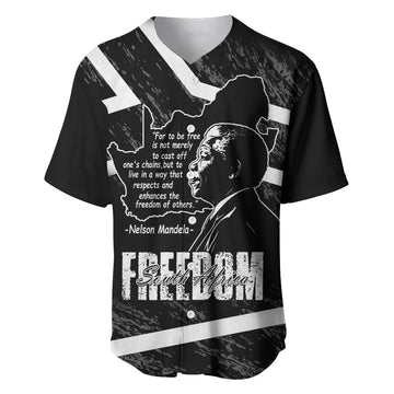 South Africa Freedom Day Baseball Jersey Nelson Mandela With Map LT14