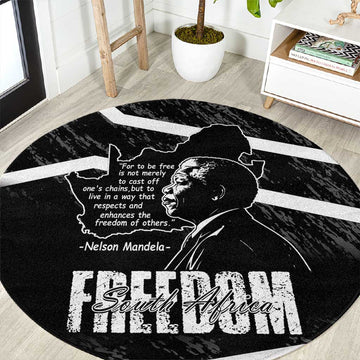 South Africa Freedom Day Round Carpet Nelson Mandela With Map LT14