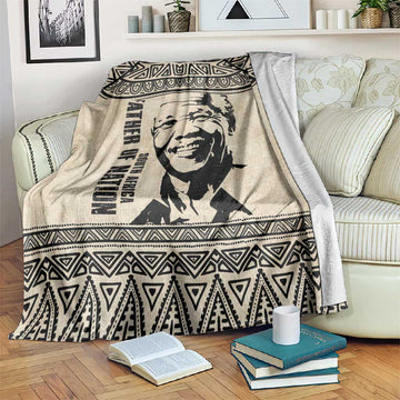South Africa Nelson Mandela - Father Of Nation Blanket Vintage African Pattern LT14