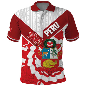 Peru 1821 Proud Polo Shirt National Day Peruvian Pattern LT14