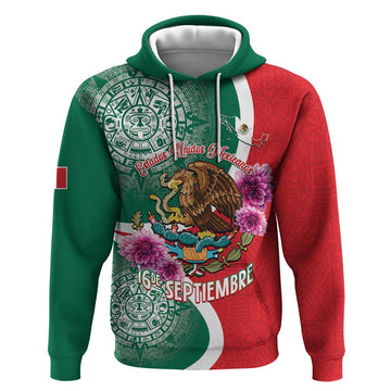Personalized Mexico Independence Day Hoodie 16 De Septiembre Mexican Aztec LT14