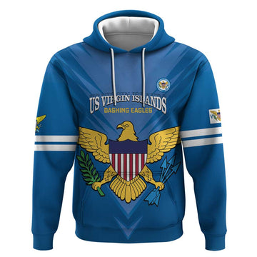 Custom US Virgin Islands Soccer Hoodie Go Dashing Eagles Sporty Style LT14