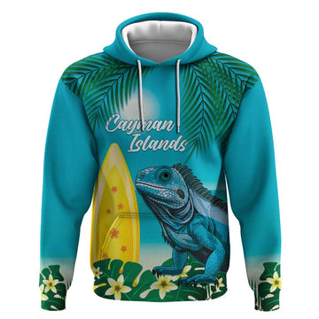 Blue Iguana Cayman Islands Hoodie Turquoise Tropical Vibes LT14