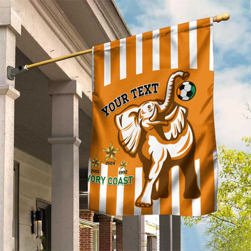 Custom Ivory Coast Football Garden Flag Les Elephants 3rd Champions Proud LT14