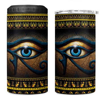 Ancient Egypt Eye Of Ra 4 in 1 Can Cooler Tumbler Sun To The Egyptians LT14