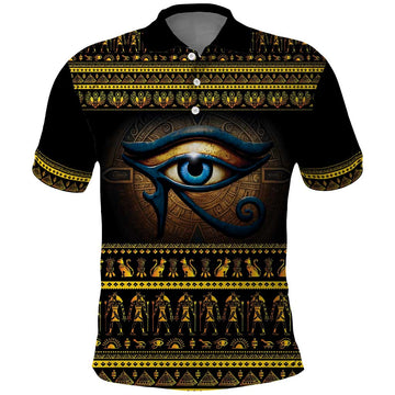 Ancient Egypt Eye Of Ra Polo Shirt Sun To The Egyptians LT14