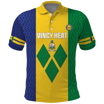 Custom Saint Vincent and the Grenadines Football Polo Shirt Go Champions Vincy Heat LT14