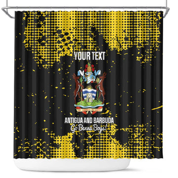 Custom Antigua and Barbuda Football Shower Curtain Go Benna Boys LT14