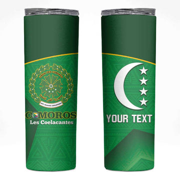 Custom Comoros Football Skinny Tumbler Allez Les Coelacantes LT14